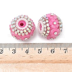 Bling Resin Rhinestone Flower Beads&nbsp;OACR-D310-01P-H