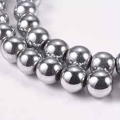 Electroplate Non-magnetic Synthetic Hematite Beads Strands&nbsp;G-J169A-8mm-02