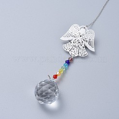 Crystals Chandelier Suncatchers Prisms Chakra Hanging Pendant&nbsp;AJEW-I040-08P