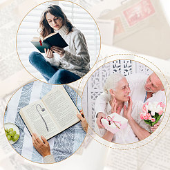 24Pcs 4 Colors Alloy Bookmark Findings&nbsp;FIND-GL0002-28