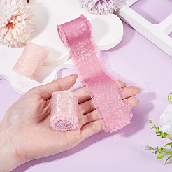 3 Rolls 3 Colors Polyester Frayed Fringe Ribbon&nbsp;OCOR-TA0003-80