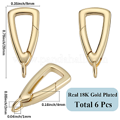 6Pcs Brass Spring Gate Rings&nbsp;KK-SC0006-39