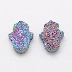 Hamsa Hand Druzy Crystal Beads&nbsp;G-F535-46H