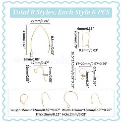 304 Stainless Steel Earring Hooks&nbsp;STAS-UN0001-34G