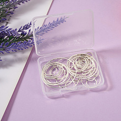 52Pcs 10 Style Brass Linking Rings&nbsp;KK-YS0001-07