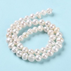 Natural Cultured Freshwater Pearl Beads Strands&nbsp;PEAR-E018-10