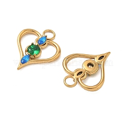 304 Stainless Steel Rhinestone Pendants&nbsp;RB-CBAC830-01G