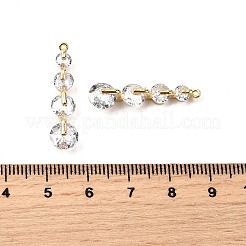 Brass Micro Pave Cubic Zirconia Pendants&nbsp;KK-F901-01B-G
