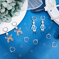 20Pcs Brass Huggie Hoop Earring Findings&nbsp;KK-BBC0014-56