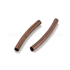 Brass Curved Tube Beads&nbsp;KK-B120-04F-R