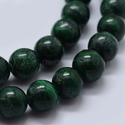 Natural Malachite Beads Strands&nbsp;G-F571-27B2-6mm