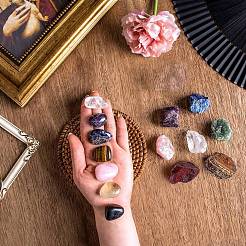 Natural Gemstone Rune Stones&nbsp;PW-WGCC561-01