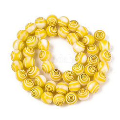 Handmade Millefiori Glass Round Beads Strands&nbsp;LK-R004-93D