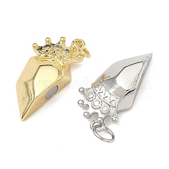 Valentine's Day Brass Micro Pave Clear Cubic Zirconia Split Pendants&nbsp;KK-A293-28B-G