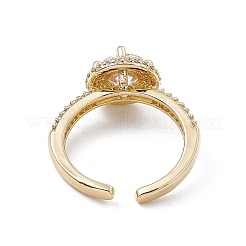 Clear Cubic Zirconia Open Cuff Ring&nbsp;RJEW-G276-08G