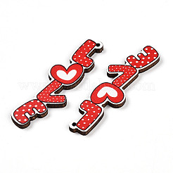 Printed Wood Pendants&nbsp;WOOD-T032-04S