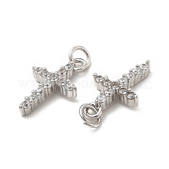 Brass Micro Pave Cubic Zirconia Pendants&nbsp;KK-E068-VB272