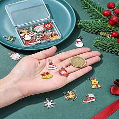 24Pcs 12 Styles Christmas Theme Alloy Enamel Pendants&nbsp;ENAM-FS0002-19G