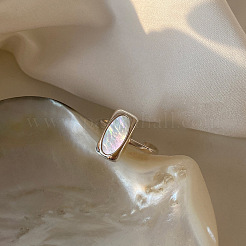 Brass & Shell Cuff Open Rings for Women&nbsp;FS-WGA6CCE-01