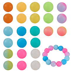 72Pcs 12 Colors Luminous Round Food Grade Silicone Focal Beads&nbsp;SIL-TA0001-37