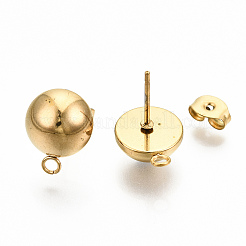 304 Stainless Steel Stud Earring Findings&nbsp;STAS-Q225-16B-10mm