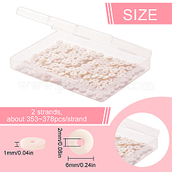 2 Strands Flat Round Handmade Polymer Clay Beads&nbsp;CLAY-SC0001-54B