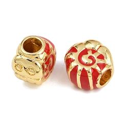 Brass European Enamel Beads&nbsp;KK-D421-10G-02
