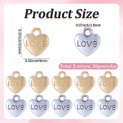 60Pcs 2 Colors Valentine's Day Rack Plating Alloy Pendants&nbsp;FIND-SC0022-81