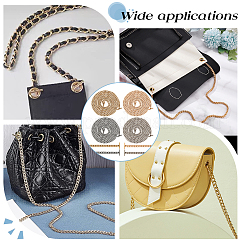 4Pcs 4 Colors Zinc Alloy Curb Chain Bag Straps&nbsp;FIND-PH0017-13