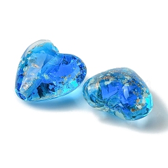Luminous Handmade Gold Sand Lampwork Beads&nbsp;FOIL-B001-03A
