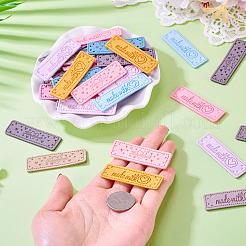 48Pcs 12 Colors Microfiber Label Tags&nbsp;DIY-TA0012-26