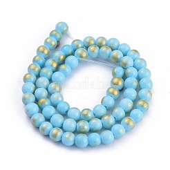 Natural Mashan Jade Beads Strands&nbsp;G-P232-01-J-6mm