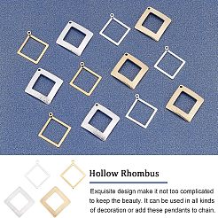 40Pcs 4 Style  Rack Plating Eco-friendly Brass Pendants&nbsp;KK-FH0004-06