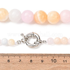 Dyed Round Natural Green Jade Graduated Beaded Necklaces&nbsp;GG-CBAA808-05P-A