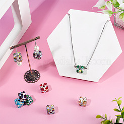 6Pcs 6 Colors Handmade Polymer Clay Rhinestone Beads&nbsp;RB-TA0001-31