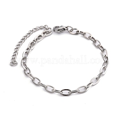 Non-Tarnish 304 Stainless Steel Cable Chain Bracelet for Men Women&nbsp;BJEW-E031-05C-P