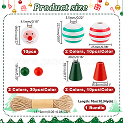 DIY Christmas Snowman Wood Pendant Decoration Making Kit&nbsp;DIY-GA0006-47