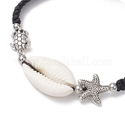 7Pcs 7 Colors Natural Cowrie Shell Braided Bead Bracelets for Women&nbsp;BJEW-JB11765
