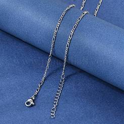 Brass Figaro Chain Necklaces for Women&nbsp;NJEW-B157-02P