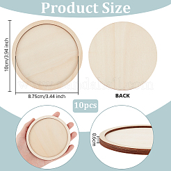 Poplar Plywood Coaster&nbsp;AJEW-WH0596-043