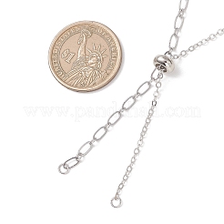 Brass Mixed Chain Slider Necklace Making&nbsp;AJEW-JB01563-02