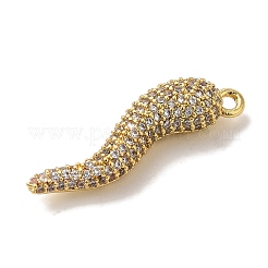 Rack Plating Brass Micro Pave Cubic Zirconia Pendant&nbsp;KK-A229-03D-G