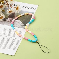 Handmade Polymer Clay Beaded Mobile Strap&nbsp;HJEW-JM00513