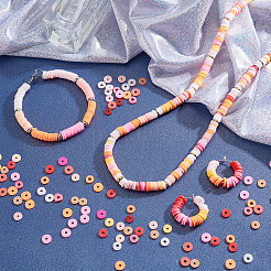 3750Pcs 15 Colors Flat Round Handmade Polymer Clay Beads&nbsp;CLAY-AR0001-20