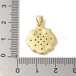 Rack Plating Brass Micro Pave Clear Cubic Zirconia Pendants&nbsp;KK-P267-07G