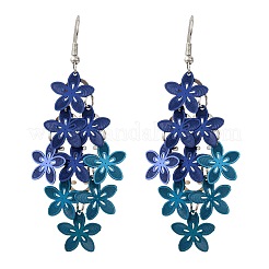 430 Stainless Steel Flower Dangle Earrings&nbsp;EJEW-A137-07P-04