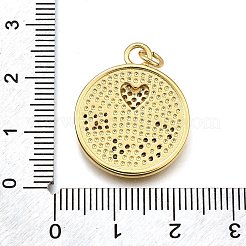 Rack Plating Brass Micro Pave Cubic Zirconia Pendants&nbsp;KK-K401-78G