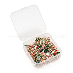 50Pcs 5 Style Alloy Enamel Pendants&nbsp;ENAM-LS0001-46-RS