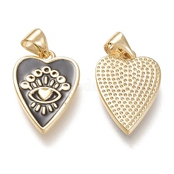 Brass Enamel Pendants&nbsp;LS-ZIRC-F116-10A-G