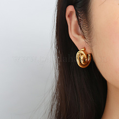 304 Stainless Steel Stud Earrings for Women&nbsp;WGF252D-01